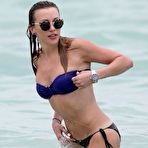 Fourth pic of Katie Cassidy wearing a bikini at a beach in Miami