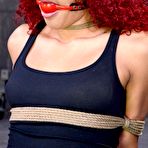 First pic of SexPreviews - Daisy Ducati short skirt redhead bound in rope and made to cum