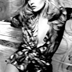 Third pic of Kate Moss sexy and hard nipples scans from mags