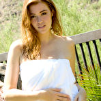 First pic of Beautiful teen princess Danielle B strips outdoors and exposes her massive juicy milk cans. - TheMetArt.com