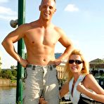 First pic of Berlin Public Bangers - German Blonde Sucking Dick Outdoors