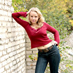First pic of eroKatya - hot naturally busty blonde teen - Brick wall - free erotic gallery 