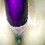 Third pic of Asian rams a vegetable deep in shaved pussy