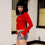 First pic of Sarka  wears fucking hot pantyhose and strips to be naked