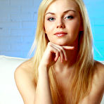 Fourth pic of Janice A - Cheerful sexy girl Janice A fully undressed and shows us her nasty clit on the couch
