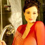 Second pic of Lorna Morgan - red fishnet top