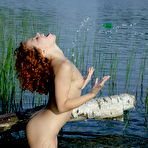 Fourth pic of Beauty-Angels.com - Stunning redhead teen takes her clothes off and masturbates outdoors