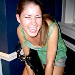 Third pic of Trashed Girl Friends: Linda smiling very cute while uncovering her fresh body in bed