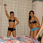 Fourth pic of Trashed Girl Friends: Linda smiling very cute while uncovering her fresh body in bed
