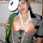 Fourth pic of Kitchen Fuck With A Big Cucumber
