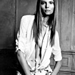 Third pic of Polish model Magdalena Frackowiak black-&-white topless and fully nude scans