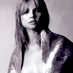 Fourth pic of Polish model Magdalena Frackowiak black-&-white topless and fully nude scans