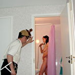 First pic of Guy savagely fucks young girl in ass tightly holding her hair in his hands! 