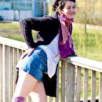 First pic of Hairy amateur Sadie teasing outdoors - Abby Winters - 4 Hairy Pussy