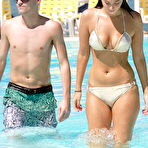 Third pic of Tulisa Contostavlos sexy in bikini poolside shots