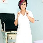 First pic of Nina  nurse uniform fetish masturbation at clinic