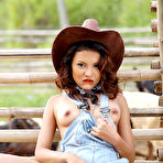 First pic of Asian Cowgirl Stripping On The Ranch