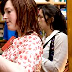 First pic of Australian amateurs kissing and nude in a bookstore