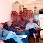 First pic of Hot teen gets fucked by the old men gang