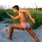 Second pic of Gay teen boy masturbate big cock on the beach