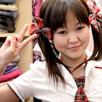 First pic of Tiny Asian school girl Alicia shudders in pleasure when she discovers her pussy.