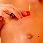 Third pic of Oiled Down Little Tits Get Candle Wax Drip