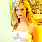 First pic of Cute blonde with puffy nipples takes a smoke break.