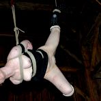 Second pic of fantastic bondage scene leaving bondage slut hanging from a post while in strappado