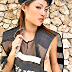 Fourth pic of Asian Glamour Model Kathy Ramos In Police Woman Uniform