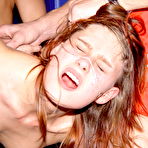 Fourth pic of Pervert plays with new babe in pain games and babe really likes it! She ready for any kinky action just for getting stiff cock inside her pussy!