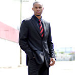 First pic of Big Dick Black Muscular Porn Actor CJ Wright stripping in public
