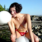 First pic of outdoor balloon fetish fun