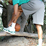 First pic of Big Black Dick Solo Masturbation on the Basketball Field