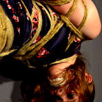 Fourth pic of Goth Suspension Bondage - Western Girl in Japanese Ropes
