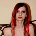 Third pic of Naughty emo babe stripping naked on cam