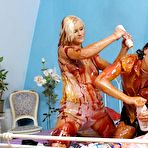Second pic of allwam.org - glamour ladies get messy with chocolate