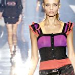 First pic of Natasha Poly hard nipples under see through top runway shots