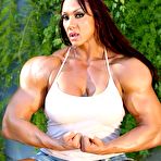 First pic of Massive Muscular Goddess Amber Deluca sexy strip tease