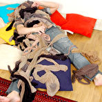 First pic of Nylon-crazy couple getting wild while fondling luxury pantyhose in 69 game