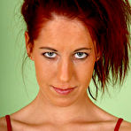 First pic of Redhaired Coed Hottie Teases Her Bald Pussy With A Big Dildo