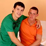 First pic of Hot bisexual threesome hardcore orgy: group mmf gangbang of gay cocks and brunette pussy whore maid or male penis in oral anal fucking of german babe or BiCurious boyfriends in swinger double sandwich penetrating