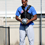 Fourth pic of Straight Black Muscular Man Working Out in the park