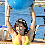 First pic of Roxanne Pallett hard nipples under see through bikini
