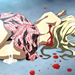 Fourth pic of Bondanime.com present this movie : Blonde hentai sucked a pistol while public standing fucked