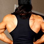 Second pic of Muscular Pornstar Angela Salvagno sensual posing