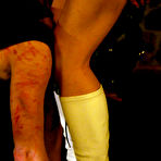 Third pic of Tabea is trampling her slave in white boots