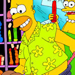 Third pic of Cock hungry Marge filled by Bart Simpson on roof top \\ Cartoon Valley \\