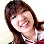 First pic of Watch porn pictures from video Ai Okada Asian in uniform sucks dick and puts vibrator on peach