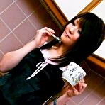 Fourth pic of Watch porn pictures from video Huwari Asian collects juices of her aroused poonanie in a cup - HeyMilf.com