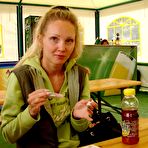 Fourth pic of Dirty Public Nudity. Cafe finger fuck.